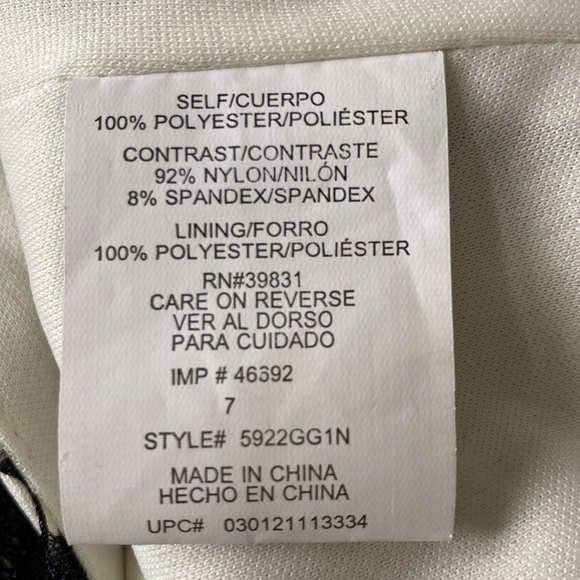 Sequin Hearts Black & Ivory Size 7 Juniors Mini Dress - Picture 11 of 11